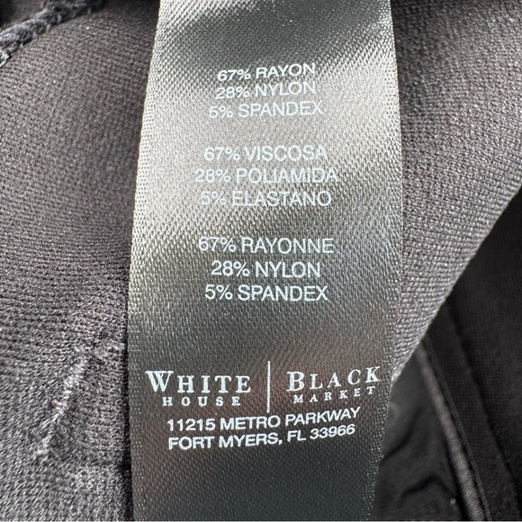 White House Black Market The Slim‎ Ponte 0 Short Black Back Seam Jeans Casual - Picture 12 of 14